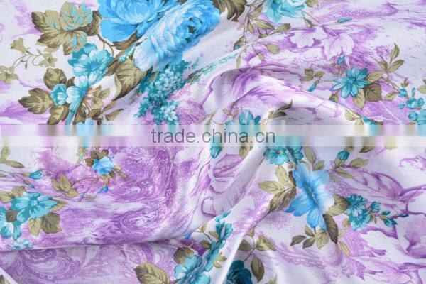 Mulinsen digital printed dress material patterns/ satin fabric roll