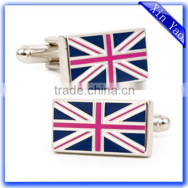 Promotional hot sale brass soft enamel custom logo metal cufflinks