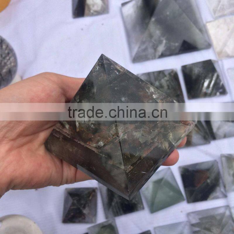 Gorgeous High Quality Green Phantom Crystal Pyramid Decor