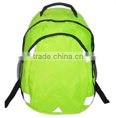 Large Capacity Bag;Fluorescence Green Cool Special Safe Design Reflective Backpack;School Bag High Visibility Backpack
