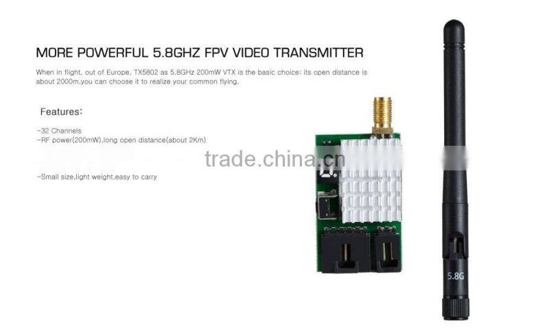 G2909 flysight TX5802 5.8GHz 200mW Wireless AV fpv Transmitter av sender for rc drone