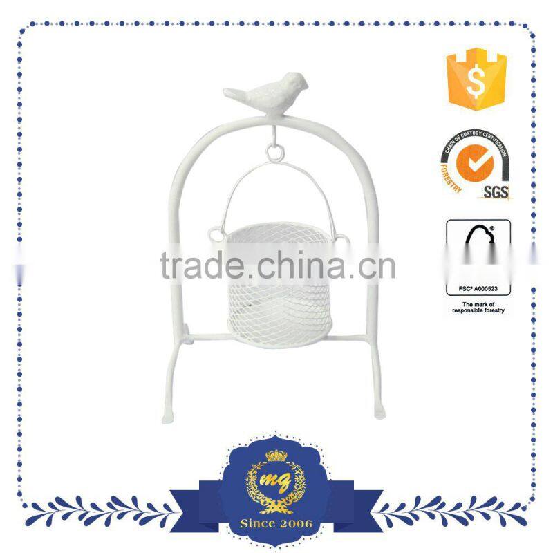 Elegant White Home Stand For Metal Candel Holder