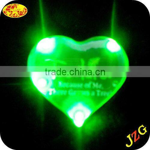 2014 new promotion product Flashing Heart Pin For Valentine's Day