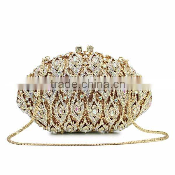 AB color crystal clutch evening bag rhinestone handmade bag fancy ladies purse (88138A-AB)