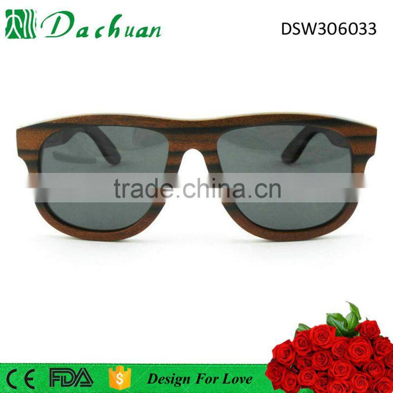 2016 latest design Germany quality 100% natural wood wooden sun glasses