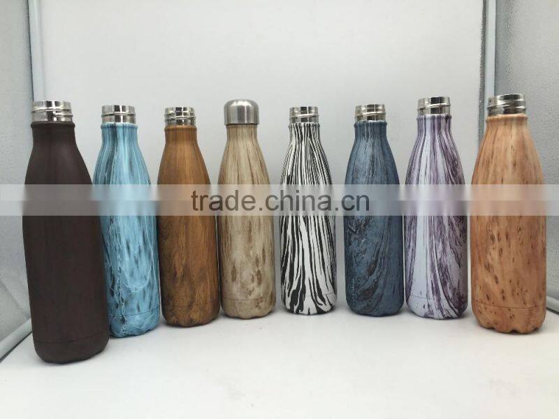 Water transfer Stainless steel bottle/ dip insulated bottle/ vacuum water drink bottle