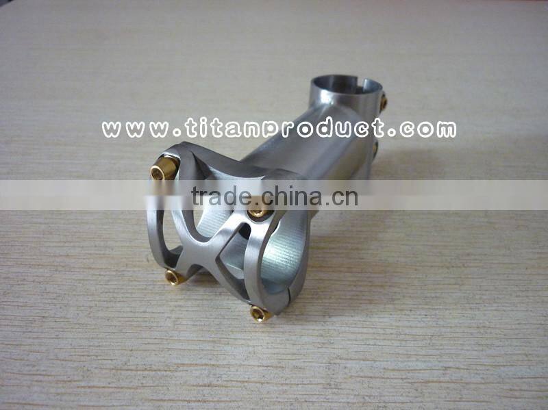 Titanium Bike Stem 31.8mm x 70/80/90/100/110/120mm(With Gold Titanium Bolts M5 x 16)