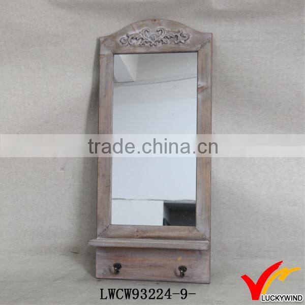 vintage handmade antique french style wall mirror with shelf