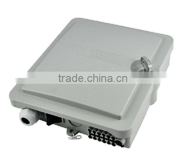 12 core/8 core FTTH metal/plastic outdoor fiber optic distribution box/optical terminal box