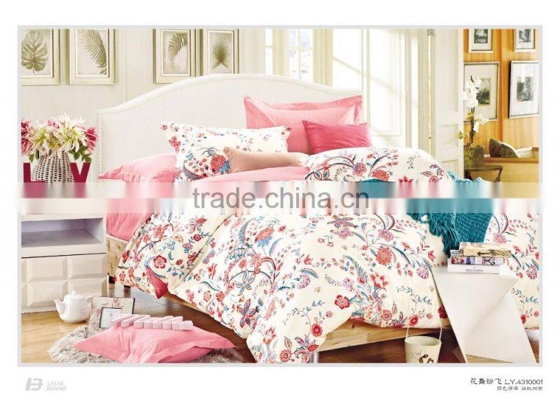 PRINTED COTTON DUVET COVER PILLOWCASES BEDDING SET NICE LOOKING FLOWERAL BED SET