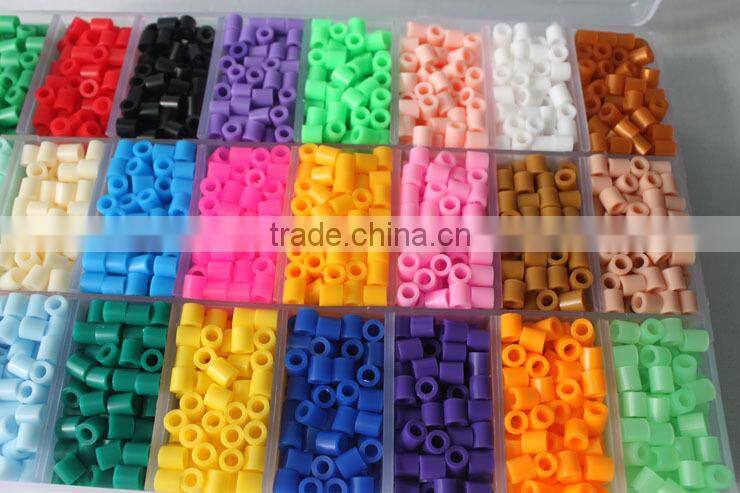 mid S-5MM 5200 pcs fuse perler beads/box, 24colors ironing paper jewelry set