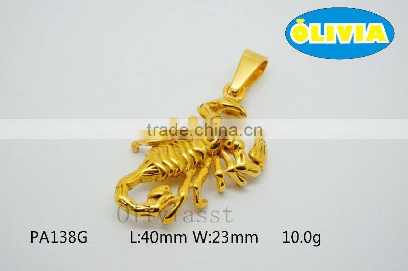 Olivia 2016 New Fashion Modern 316 Stainless steel Cast Metal Good Handwork Scorpion Pendant