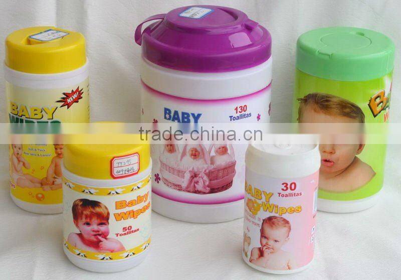 large tube canister packed cheap baby wipes