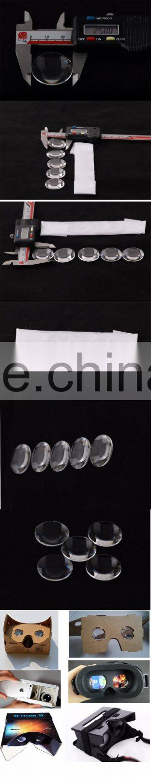 Biconvex Lenses for Google Cardboard VR Project 25/34/37mm Diameter 45mm Focal Length