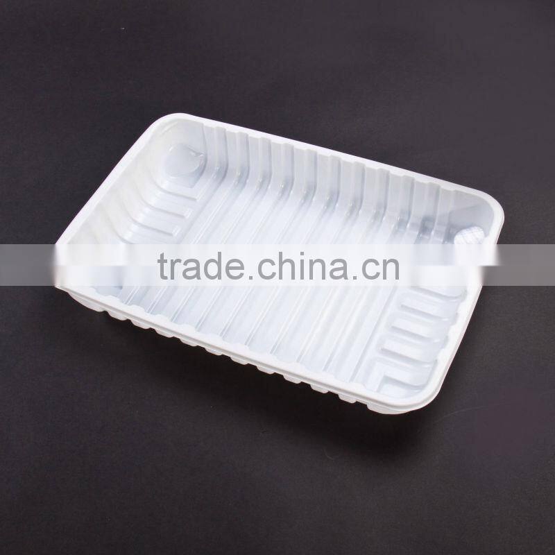Clear White Black Plastic Tray