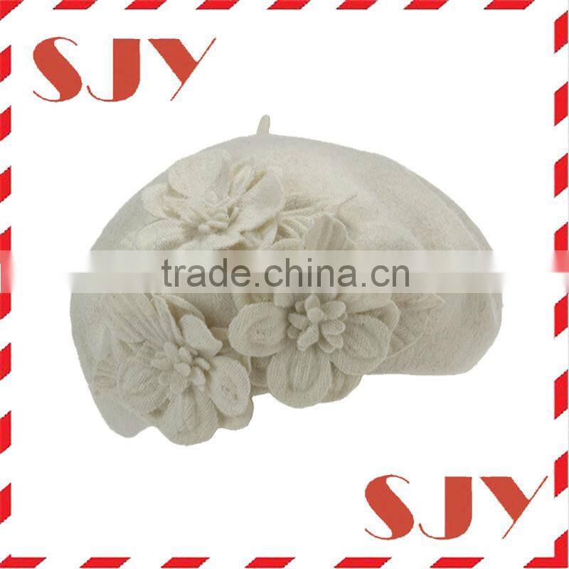 fashion cheap female knitted custom military basque beret