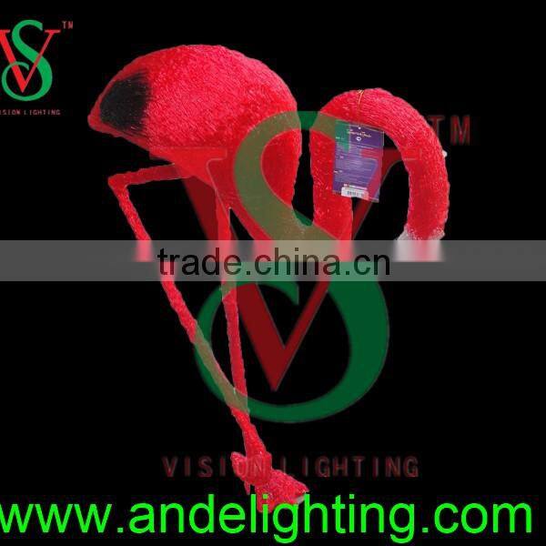 2016 new 3d motif animal light lighted flamingo led light for outdoor garden decoration
