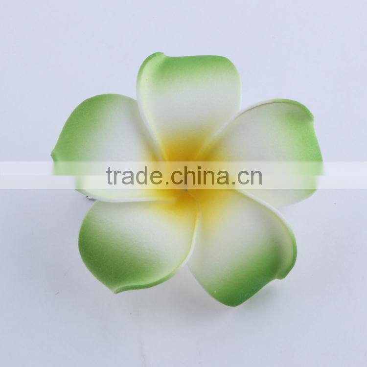 Elegant Hawaiian Foam Frangipani Plumeria Flower Hair Clips