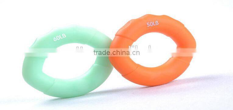 Yiwu Wholesale Professional High Quality Grip Strength Recovery Olive Shape Eco-friendly Silicone Massage Hand Grip Ring