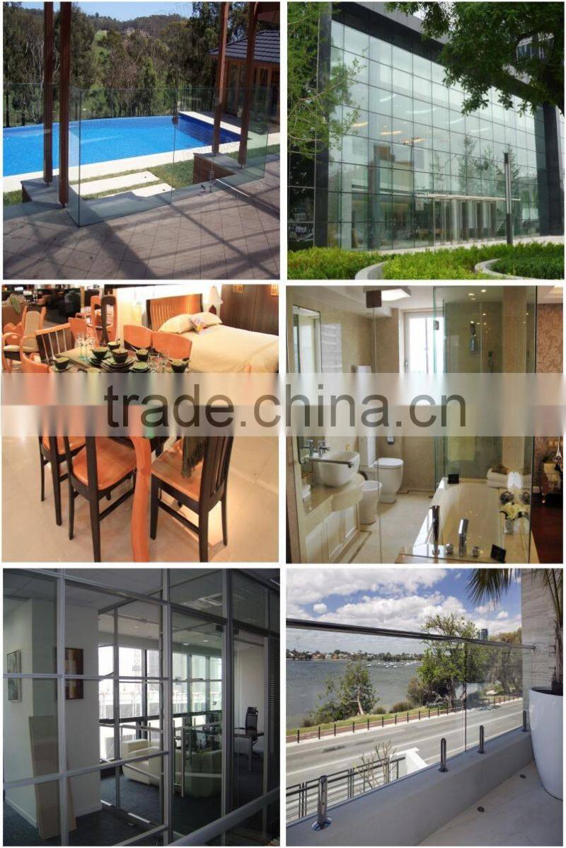 Competitive price beveled polished edge toughened glass