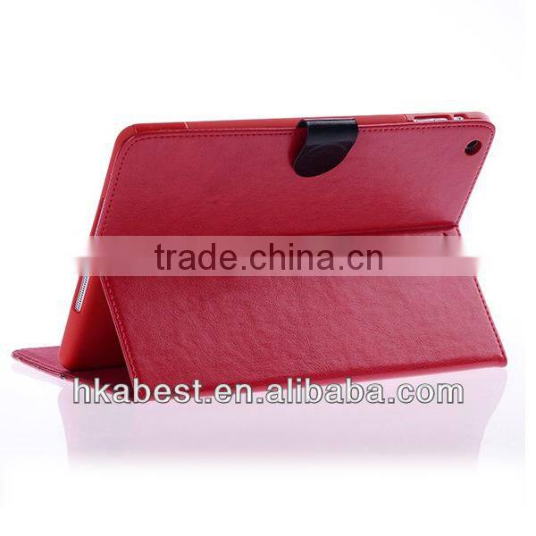 dual color leather protective case for ipad air,pu stand leather case for ipad 5