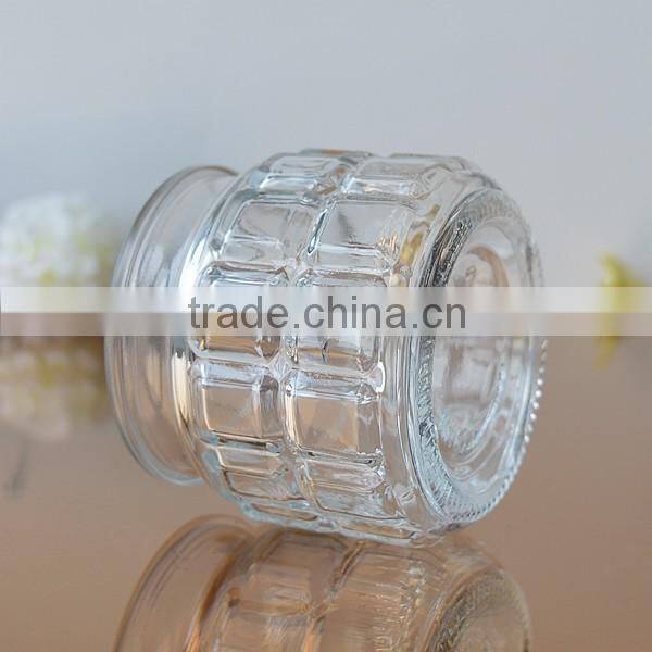 Mini glass candle holder/candle jar/container transparent