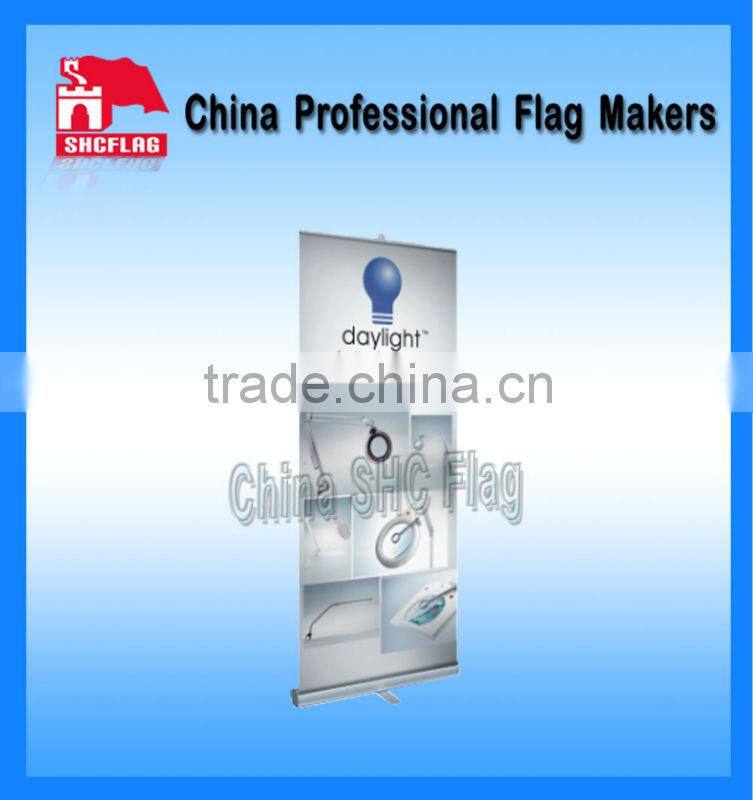 floor standing pop up dispaly and pvc flex banner