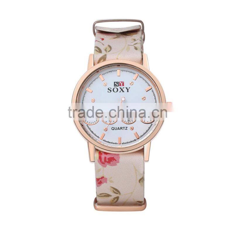 Allibaba.com fashion lady leather strap watch