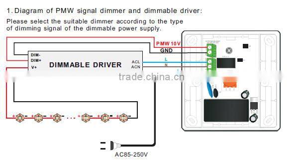 zhuhai bincolor ac85-265v ir remote pwm10v led dimmer switch