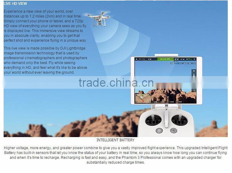 DJI Phantom 3 Professional RTF GPS System Drone With 4K HD Camera with Hardshell Bag Backpack Case FPV Quadcopter Dron drones