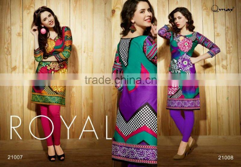 Indian Chikan Kurti Tunic Tops