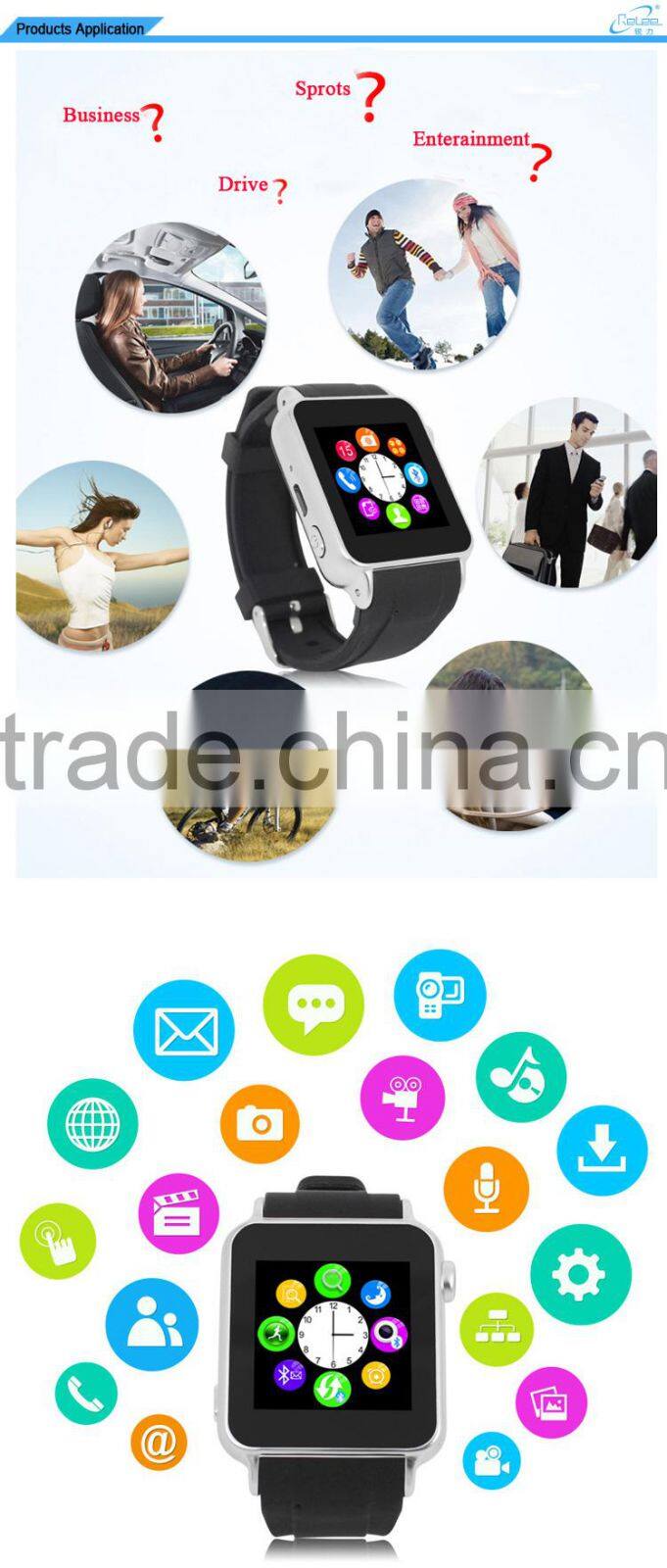 2015 New Touch Screen Bluetooth Cell Phone Waterproof Smart Watch