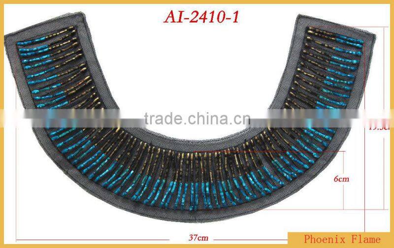 Fancy bugles beaded trim AI-2410