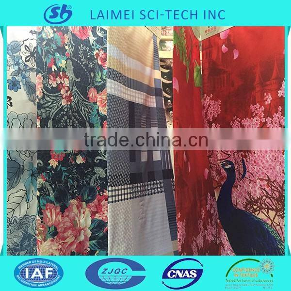 Good quality disperse flower printed stretch satin fabric for bedding fabric