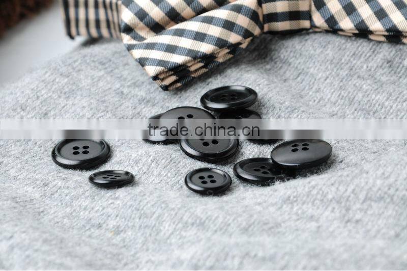 4 Holes 24L& 32L Black Natural Corozo Nut Suit Buttons with Border