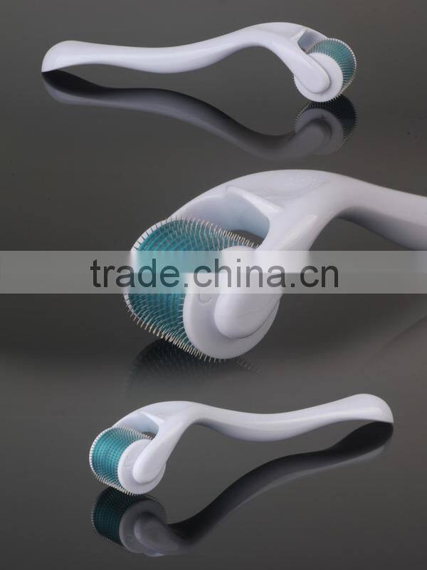 PREMIUM Derma Roller 540 White Handle with Blue head Surgical Stainless Steel Microneedle Roller for Face and Body