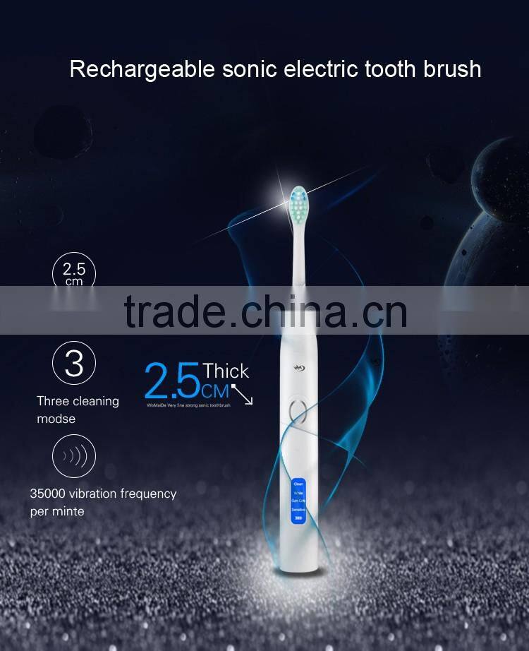 The Best Rated High Rotating Speed Battery chargeable LED Personalized Electric Toothbrush with Double Heads