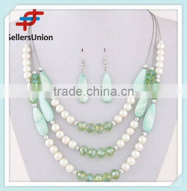 No.1 yiwu & ningbo exporting commission agent wanted stone beads necklace earrings jewelery set