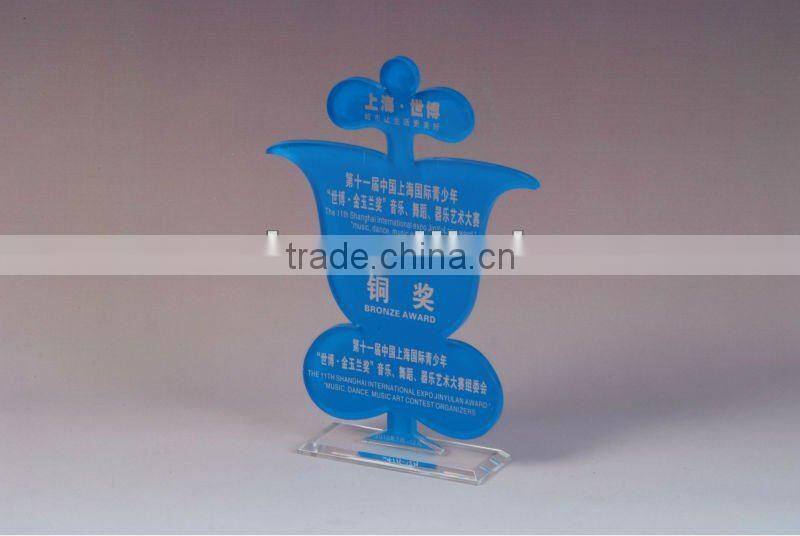 2012NEW HOT SALE glass acrylic trophy cup and trophies