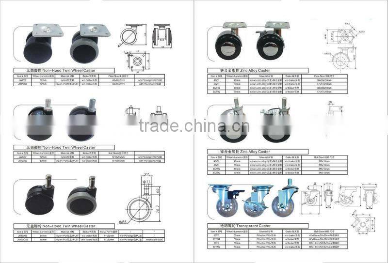 Zinc alloy furniture caster wheel