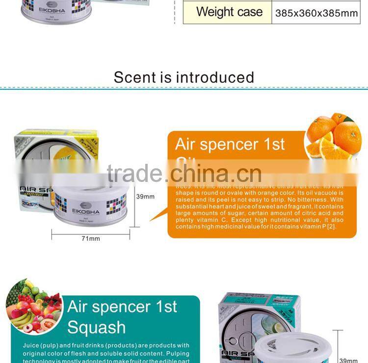 2015 hot sale air freshener squash scents air spencer