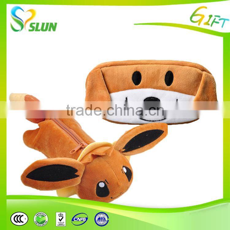 Excellent quality promotional plush pencil case bag