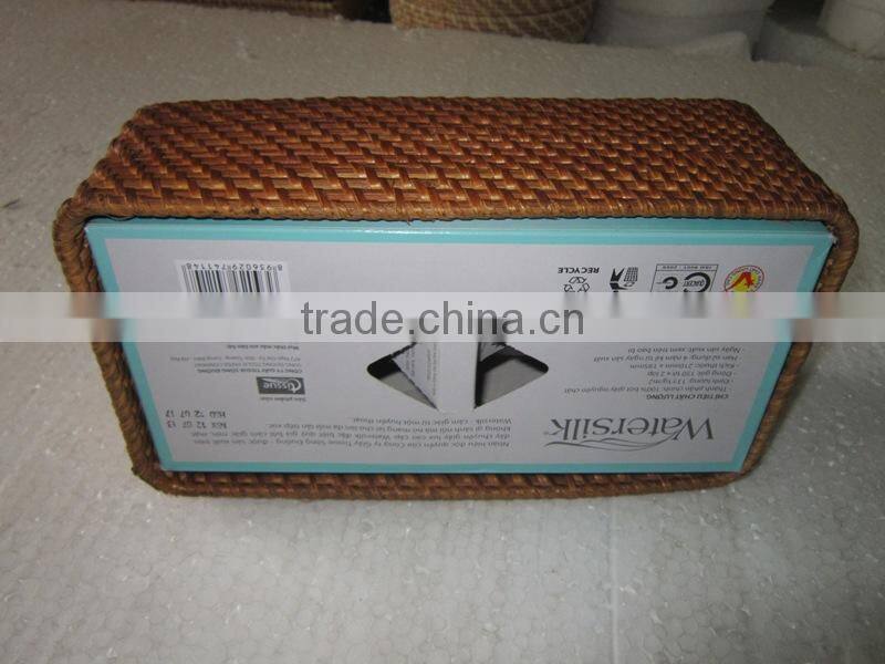 wholesale paper napkins storage bamboo rattan basket from Vietnam