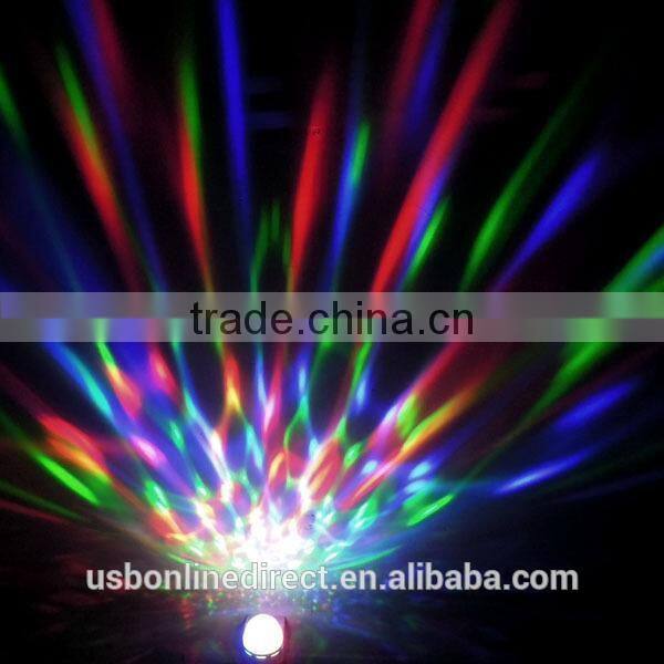 Fashionable 3W E27 RGB led crystal magic ball light Led Rotating Lamp
