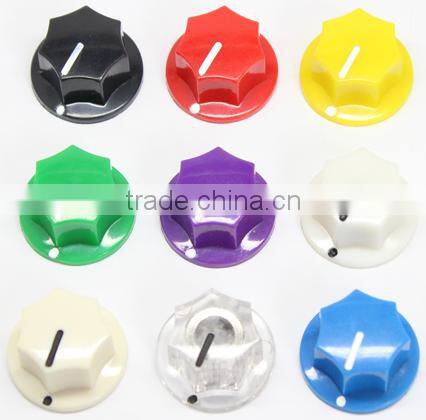 Plastic Fluted 'MXR' style colorful pointer knob