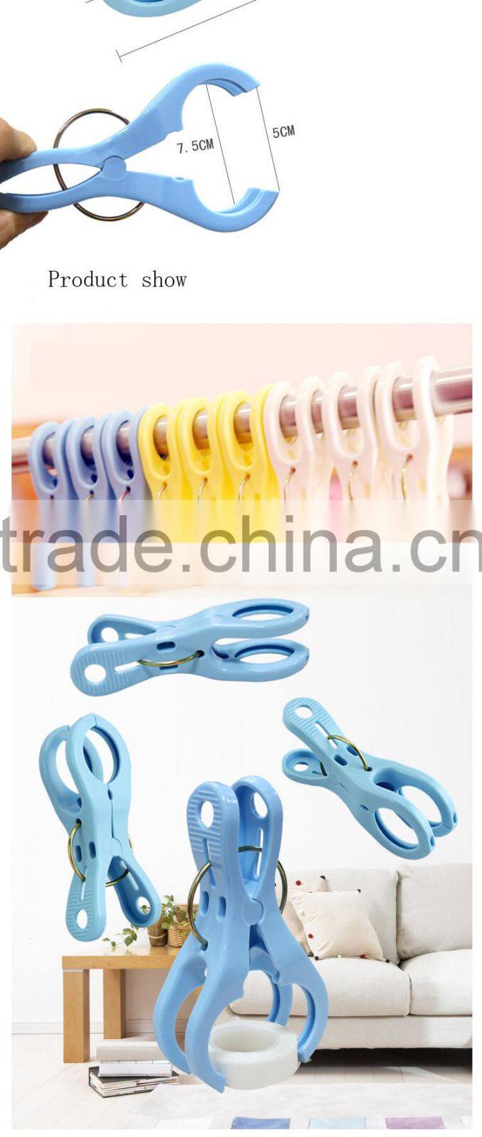 3pcs/Pack plastic Wire Clothes Clips Pegs Windproof Clip