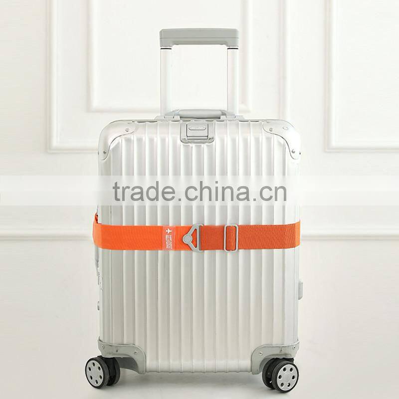 Suitcase Bag Straps Travel Adjustable Belt Lock Baggage Tie Backpack-orange