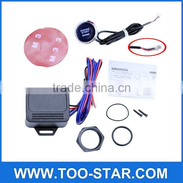 Universal 12V Car Engine Start Push Button Switch Ignition Starter Kit With Red LED