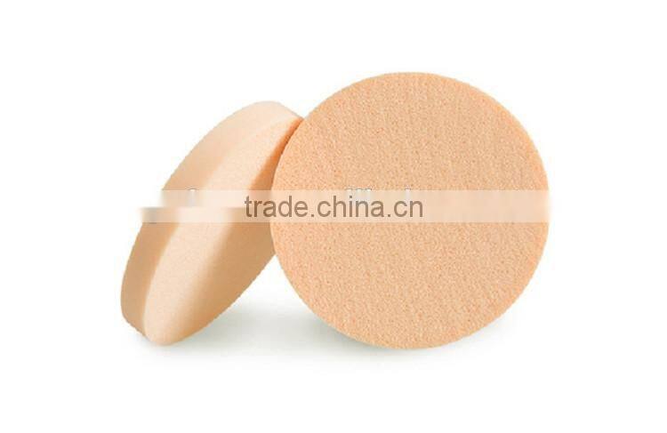 2016 new factory wholesale round and polygon shape latex-free cosmetic sponge powder puff