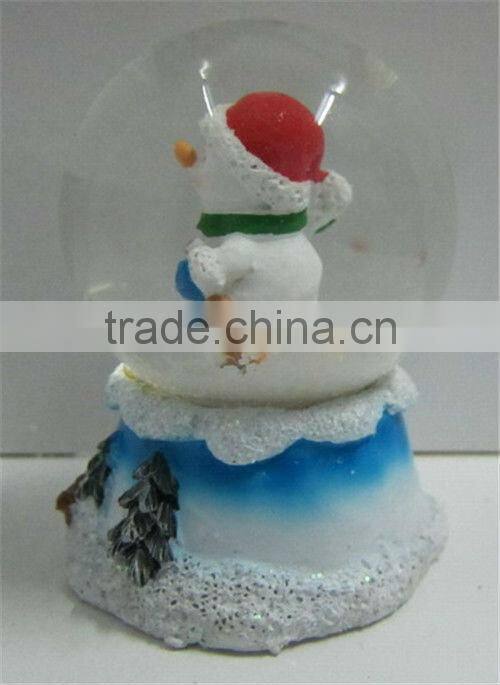 Water snow globes with flake snow inside